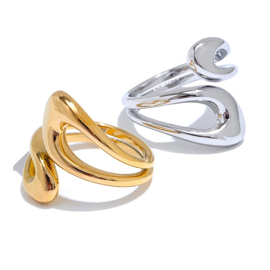 Adjustable abstract fashion chic ring - product image