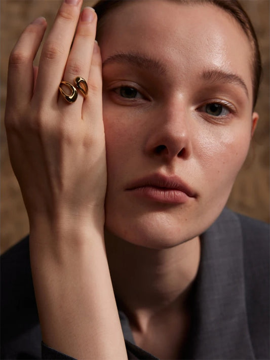 Adjustable abstract fashion chic ring - product image