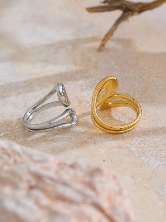 Adjustable abstract fashion chic ring - product image