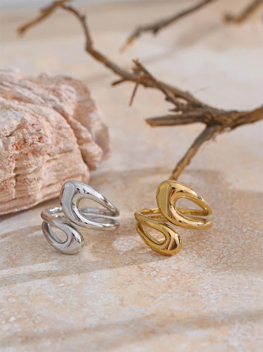Adjustable abstract fashion chic ring - product image