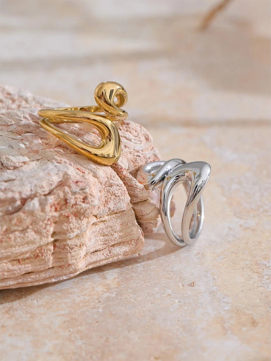 Adjustable abstract fashion chic ring - product image