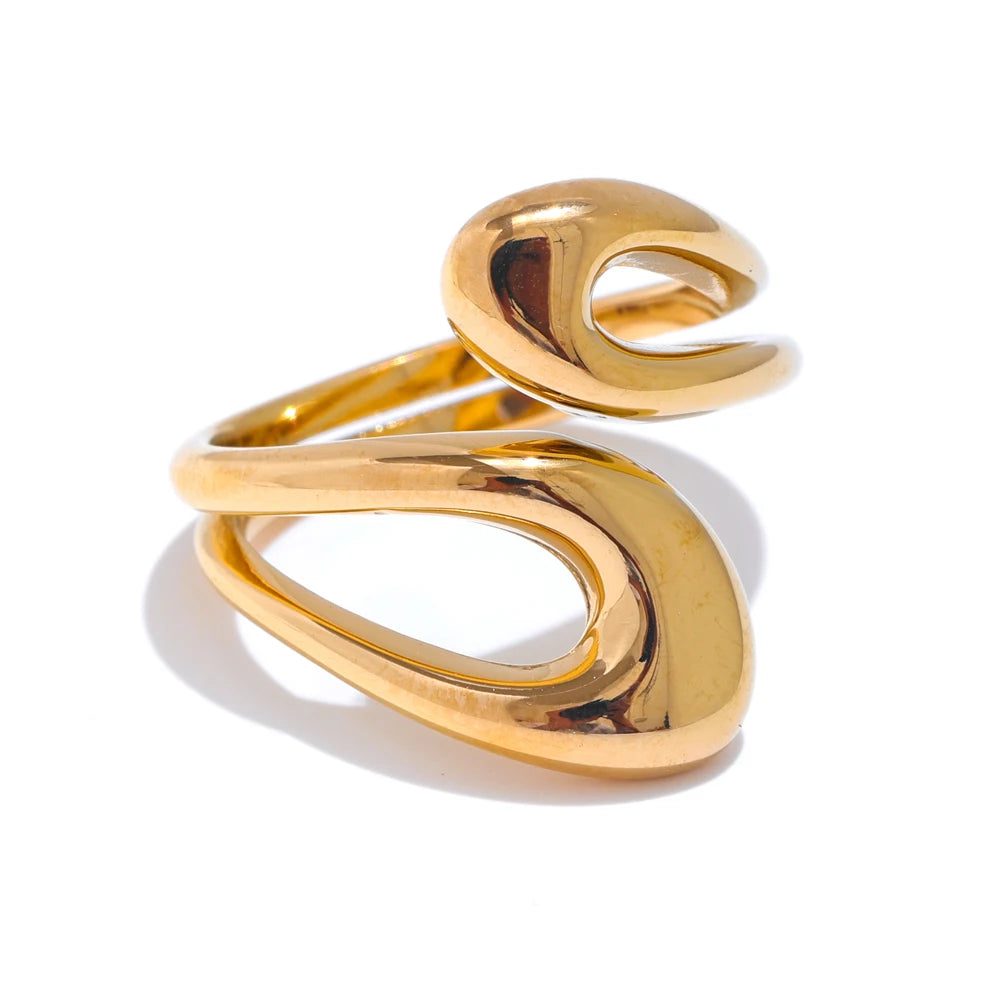 Adjustable abstract fashion chic ring - product image
