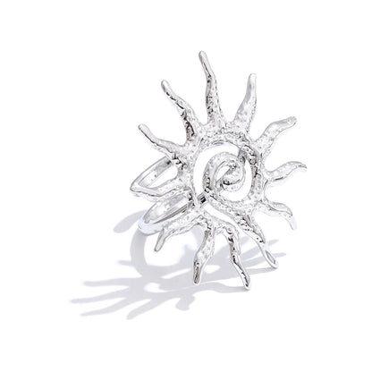 Adjustable abstract sun design women's ring - product image