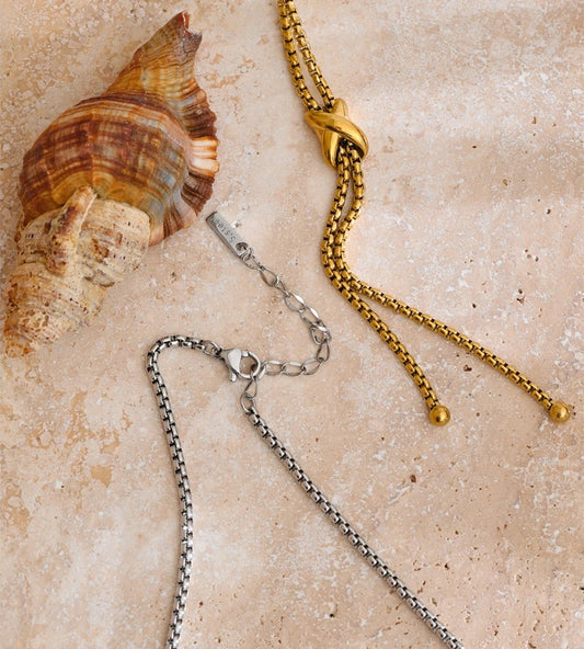 Adjustable long chain drop pendant necklace - product image