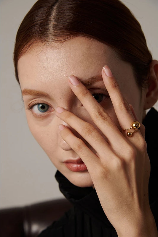 Adjustable modern trendy statement ring - product image