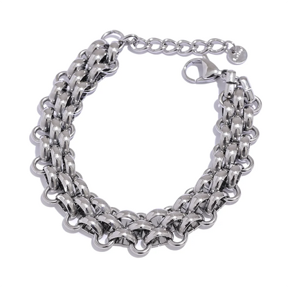 Adjustable wide cuban chain charm bracelet - product image