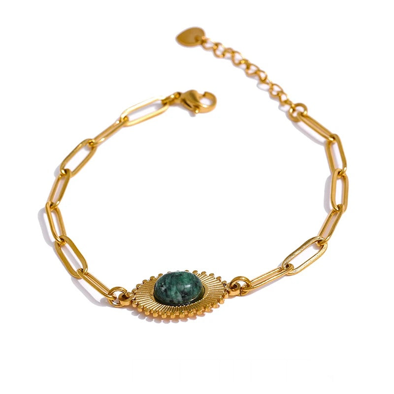 African turquoise chain link bracelet women - product image