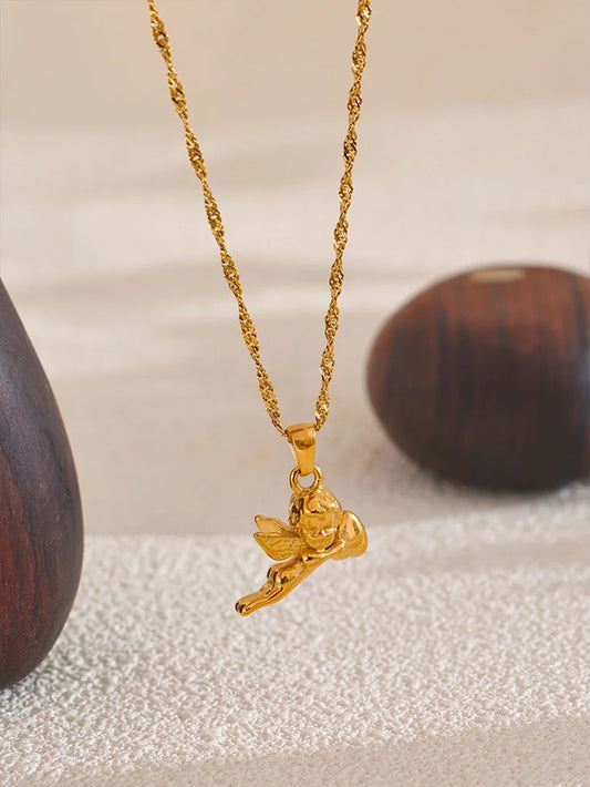 Angel heart pendant necklace - product image