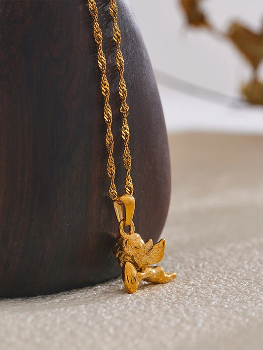 Angel heart pendant necklace - product image