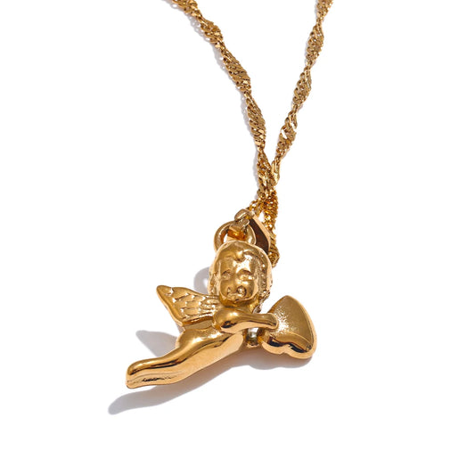 Angel heart pendant necklace - product image