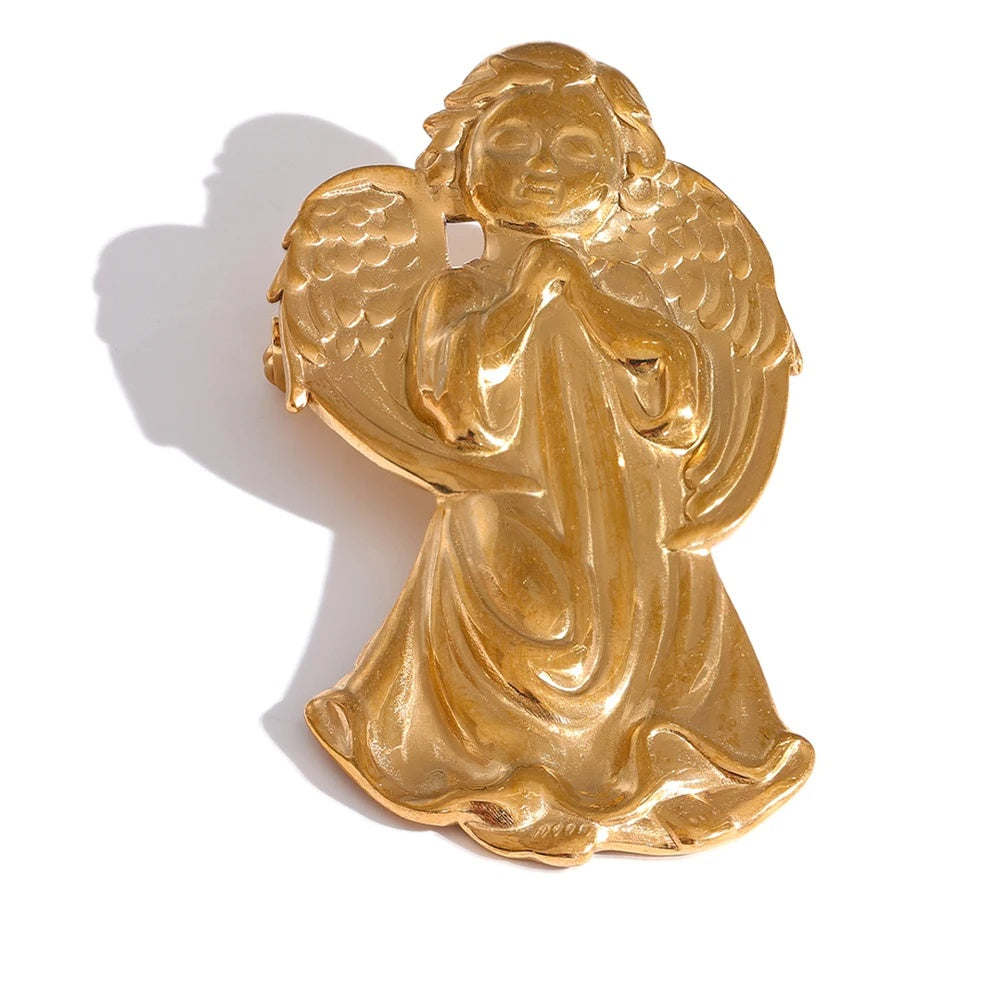 Angel wing minimalist brooch pin - product image