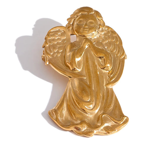 Angel wing minimalist brooch pin - product image
