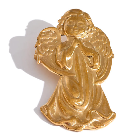 Angel wing minimalist brooch pin - product image