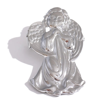 Angel wing minimalist brooch pin - product image