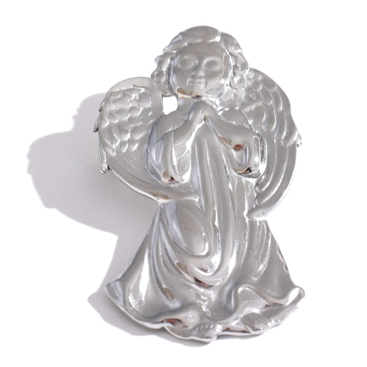 Angel wing minimalist brooch pin - product image