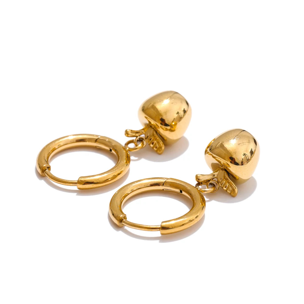 Apple pendant necklace earrings jewelry set - product image