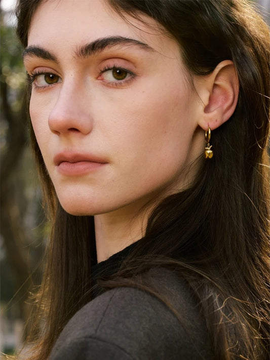 Apple pendant necklace earrings jewelry set - product image