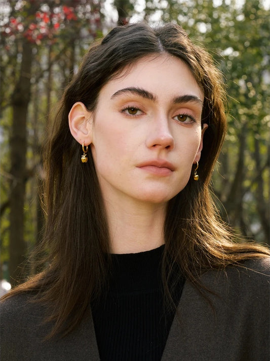 Apple pendant necklace earrings jewelry set - product image