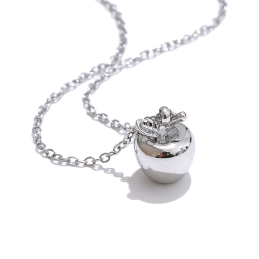 Apple pendant necklace earrings jewelry set - product image