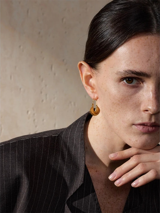 Bag shape hoop earrings women fashion jewelry - product image