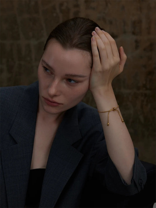 Basic chain pull-out adjustable bracelet - product image