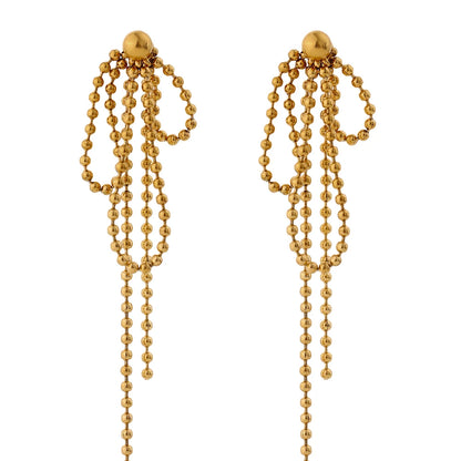Bead tassel modern drop earrings women - product image