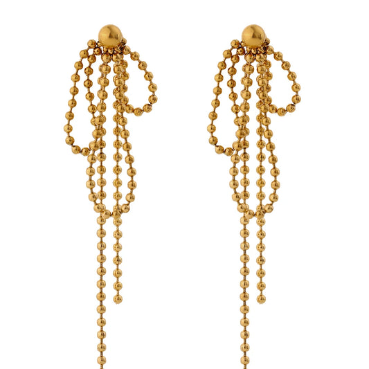 Bead tassel modern drop earrings women - product image