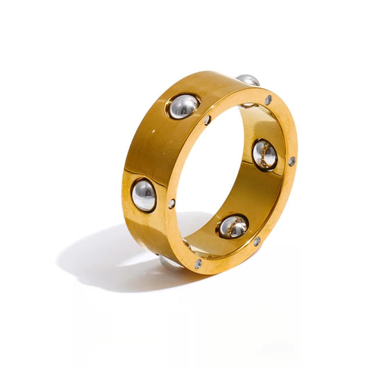 Beaded scrollable adjustable fashion finger ring - product image