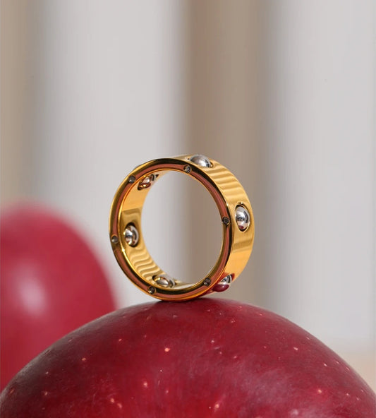 Beaded scrollable adjustable fashion finger ring - product image