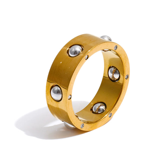 Beaded scrollable adjustable fashion finger ring - product image