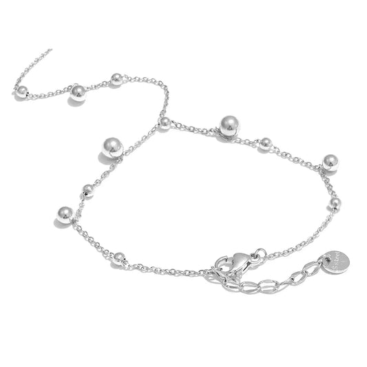 Beads back of hand chain finger bracelet gold color - product image