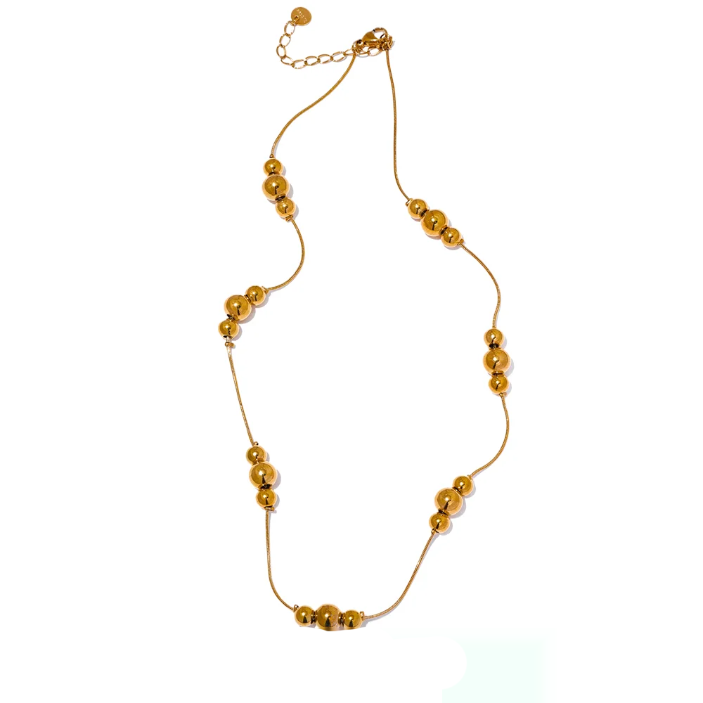 Beads chain collar necklace rust proof fashion - product image