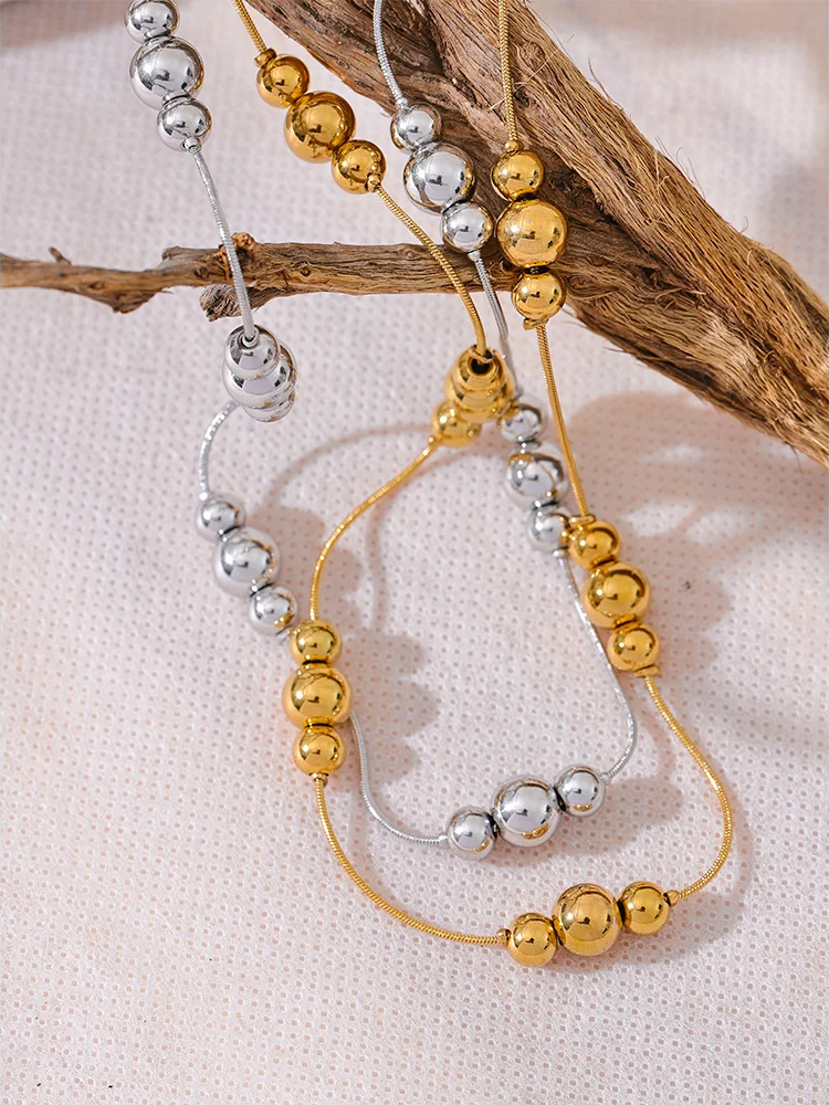 Beads chain collar necklace rust proof fashion - product image