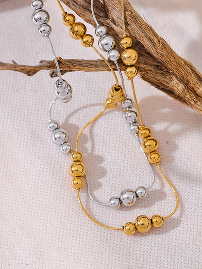 Beads chain collar necklace rust proof fashion - product image