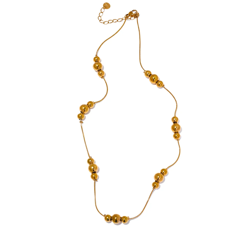 Beads chain collar necklace rust proof fashion - product image