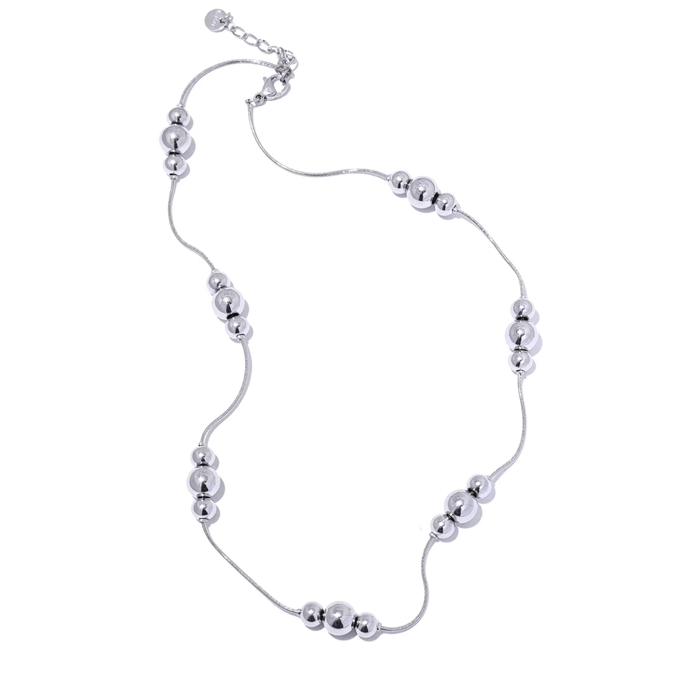 Beads chain collar necklace rust proof fashion - product image
