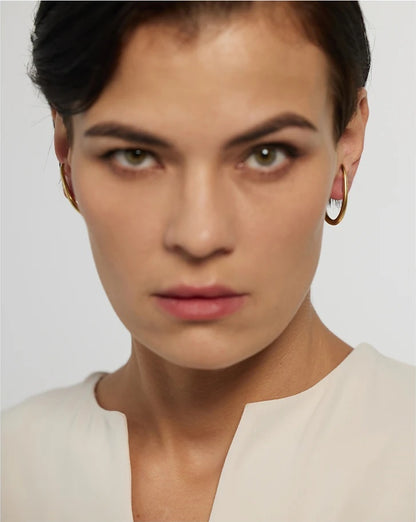 Big abstract minimalist statement stud earrings - product image