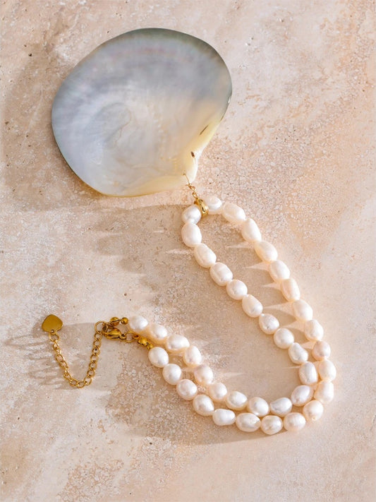 Big shell freshwater pearl pendant necklace - product image