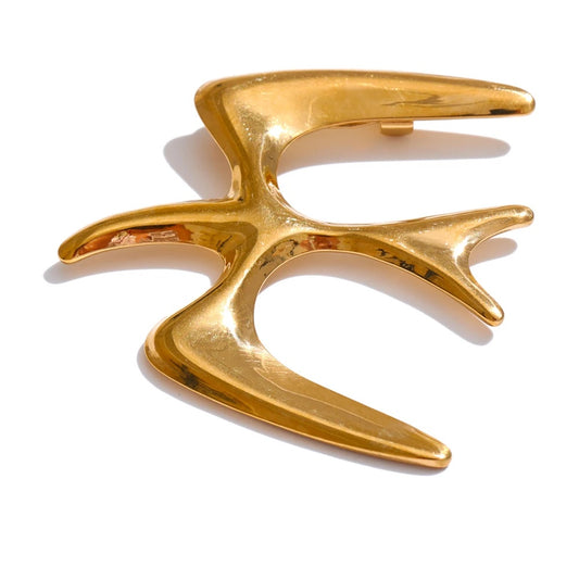 Bird swallow water resistant casual abstract brooch - product image