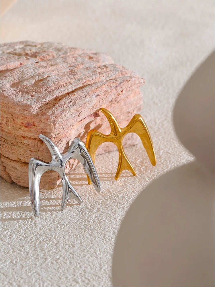 Bird swallow water resistant casual abstract brooch - product image