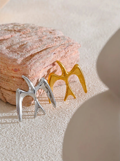 Bird swallow water resistant casual abstract brooch - product image