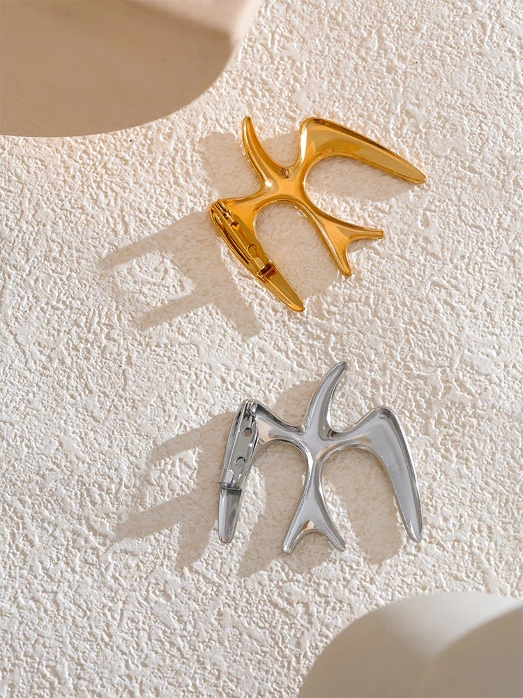 Bird swallow water resistant casual abstract brooch - product image