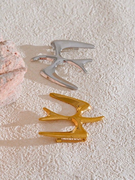 Bird swallow water resistant casual abstract brooch - product image