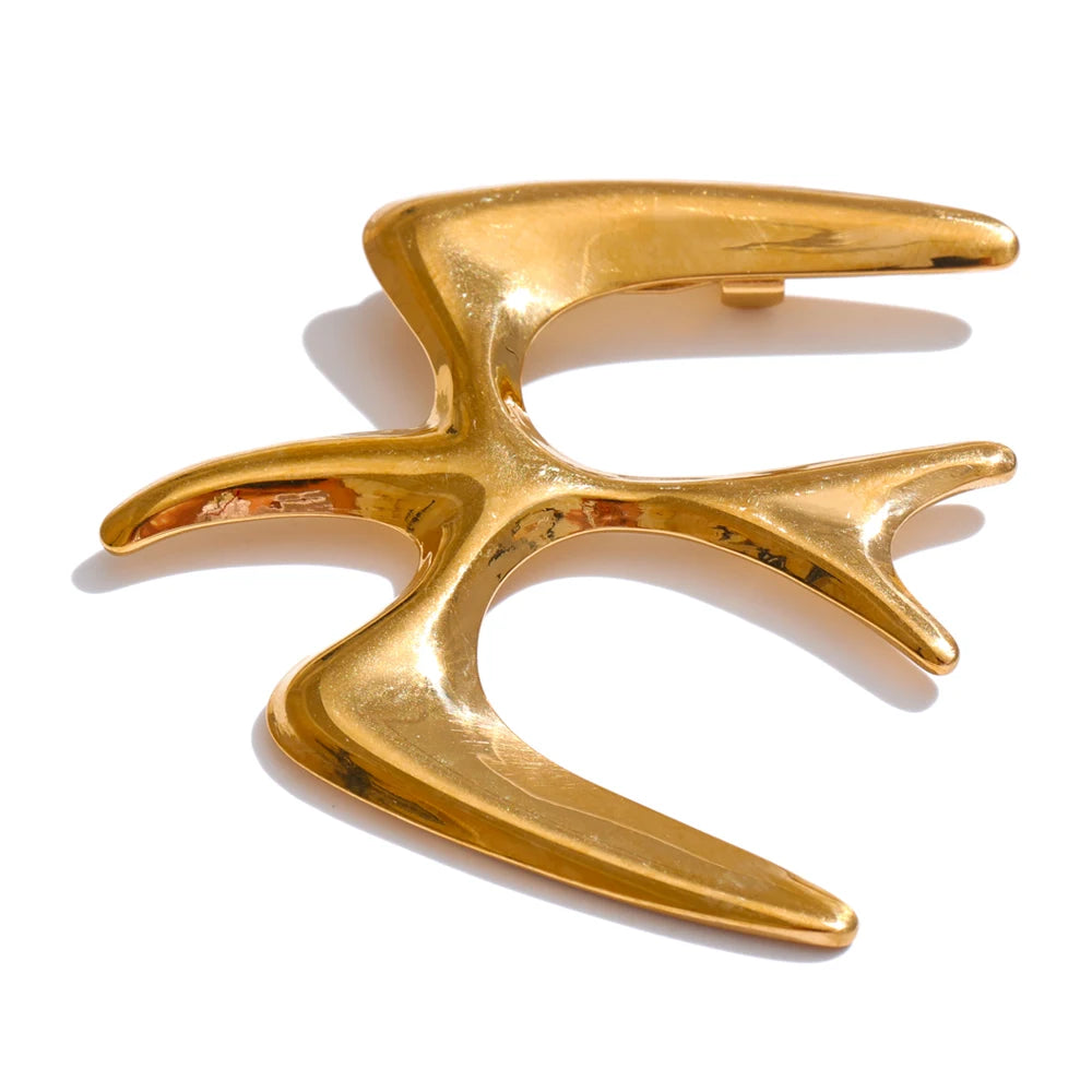 Bird swallow water resistant casual abstract brooch - product image