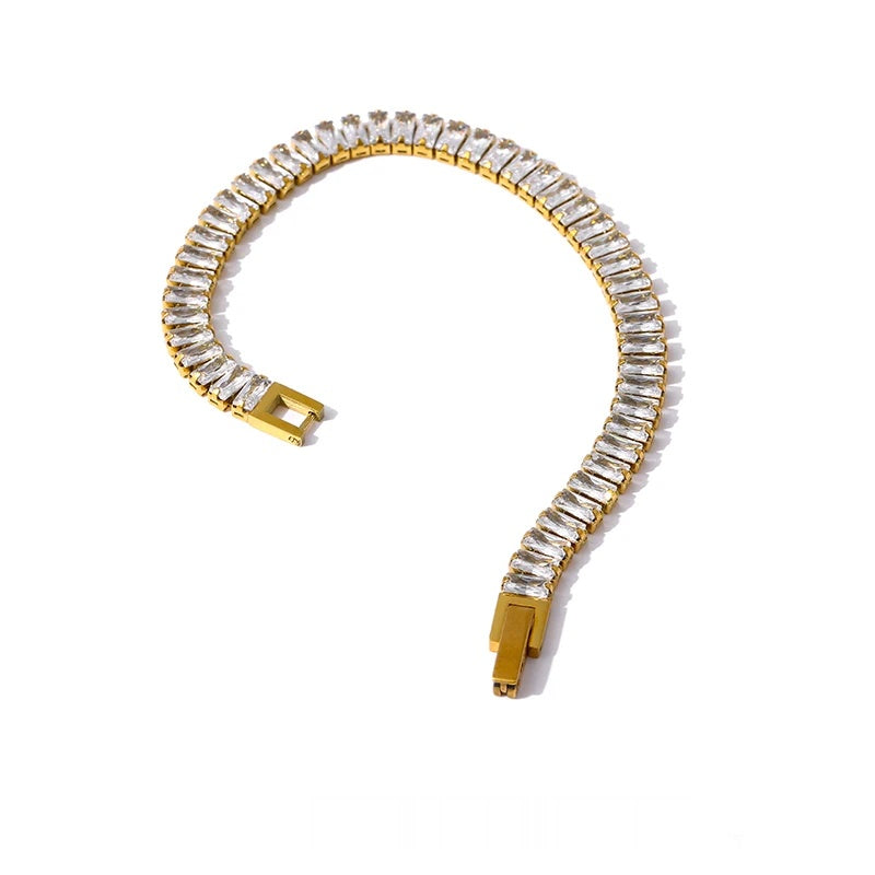 Bling cubic zirconia modern chain women bracelet - product image