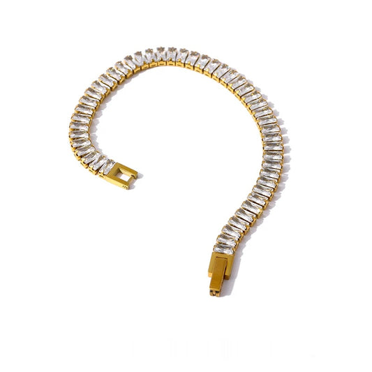 Bling cubic zirconia modern chain women bracelet - product image