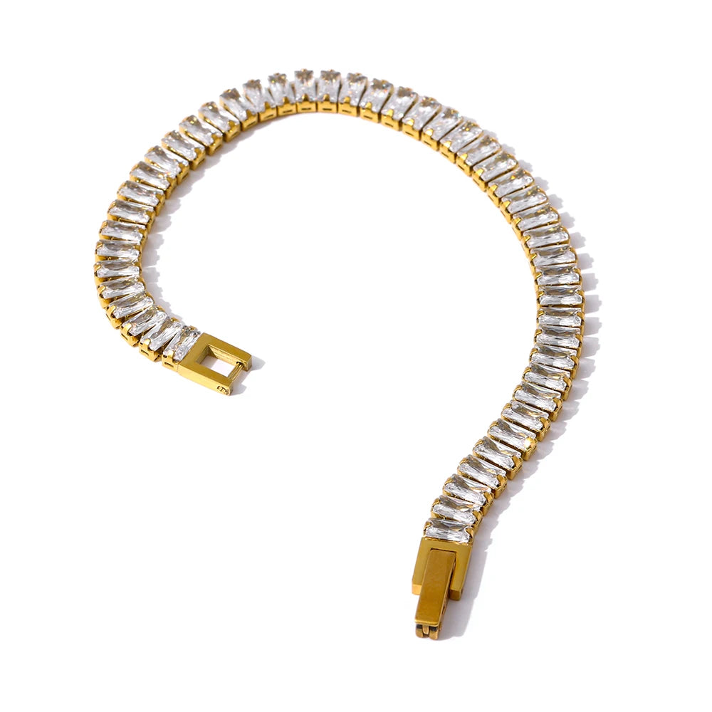 Bling cubic zirconia modern chain women bracelet - product image