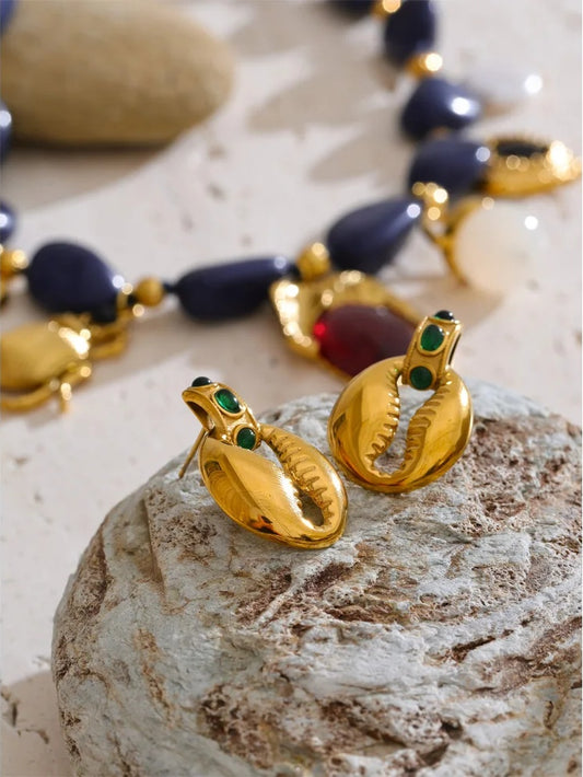 Blue acrylic chain pearl heart insect set - product image