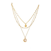 Bohemian Round Pendant Necklace Stainless Steel