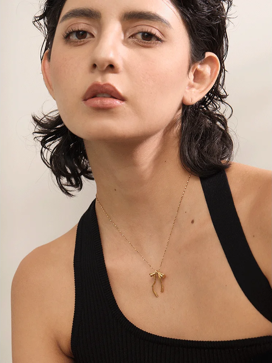 Bow knot necklace pendant - product image